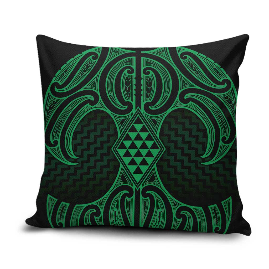 Kakariki Maori Ta Moko Poutama Art Pillow Cover LT9 Green - Polynesian Pride