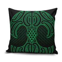 Kakariki Maori Ta Moko Poutama Art Pillow Cover LT9 Green - Polynesian Pride