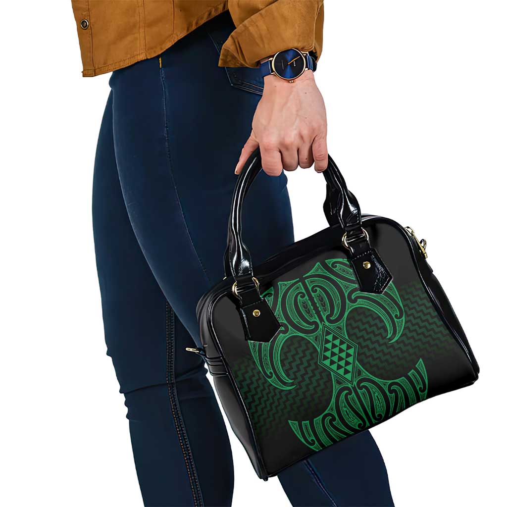 Kakariki Maori Ta Moko Poutama Art Shoulder Handbag