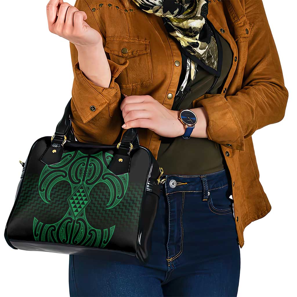Kakariki Maori Ta Moko Poutama Art Shoulder Handbag