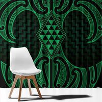 Kakariki Maori Ta Moko Poutama Art Window Curtain LT9 - Polynesian Pride