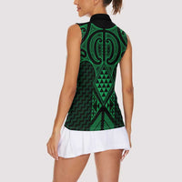 Kakariki Maori Ta Moko Poutama Art Women Sleeveless Polo Shirt LT9 - Polynesian Pride