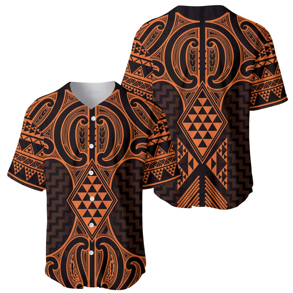 Karaka Maori Ta Moko Poutama Art Baseball Jersey LT9 - Polynesian Pride