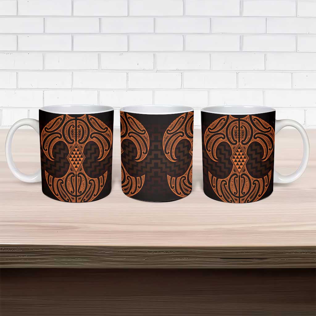 Karaka Maori Ta Moko Poutama Art Ceramic Mug - Polynesian Pride