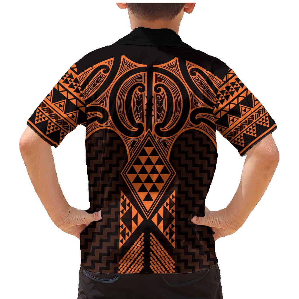 Karaka Maori Ta Moko Poutama Art Family Matching Mermaid Dress and Hawaiian Shirt LT9 - Polynesian Pride