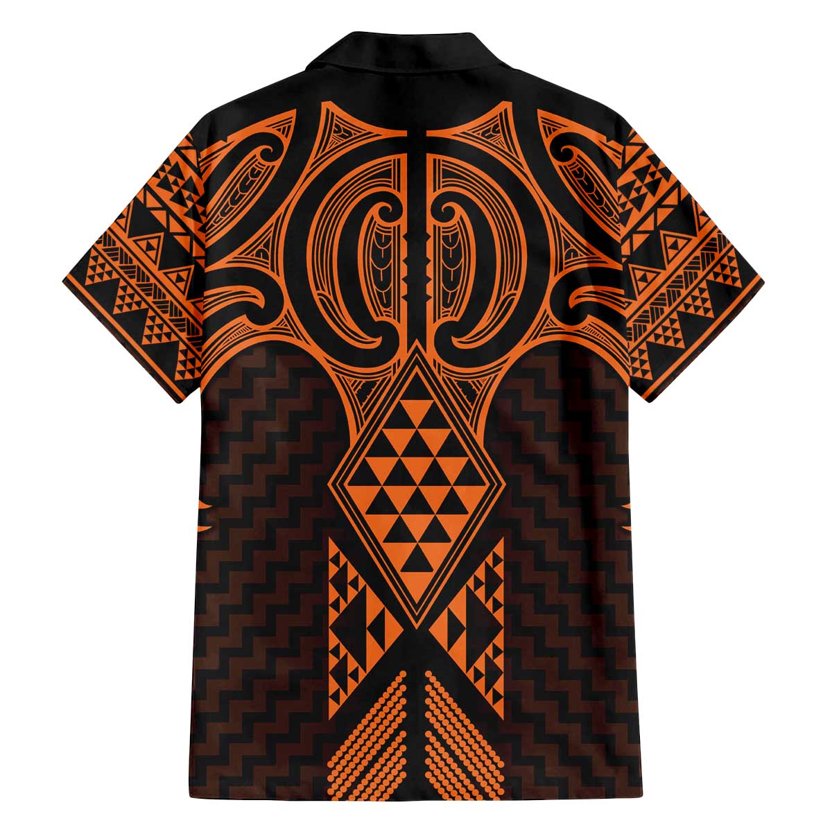 Karaka Maori Ta Moko Poutama Art Family Matching Off The Shoulder Long Sleeve Dress and Hawaiian Shirt LT9 - Polynesian Pride