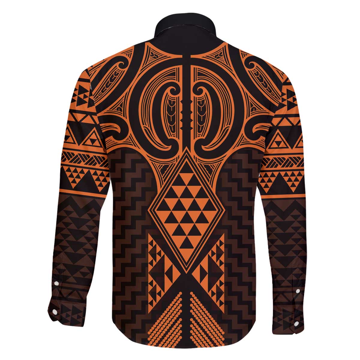 Karaka Maori Ta Moko Poutama Art Family Matching Off The Shoulder Long Sleeve Dress and Hawaiian Shirt LT9 - Polynesian Pride