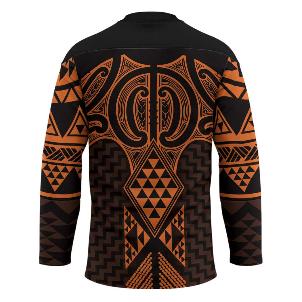 Karaka Maori Ta Moko Poutama Art Hockey Jersey - Polynesian Pride