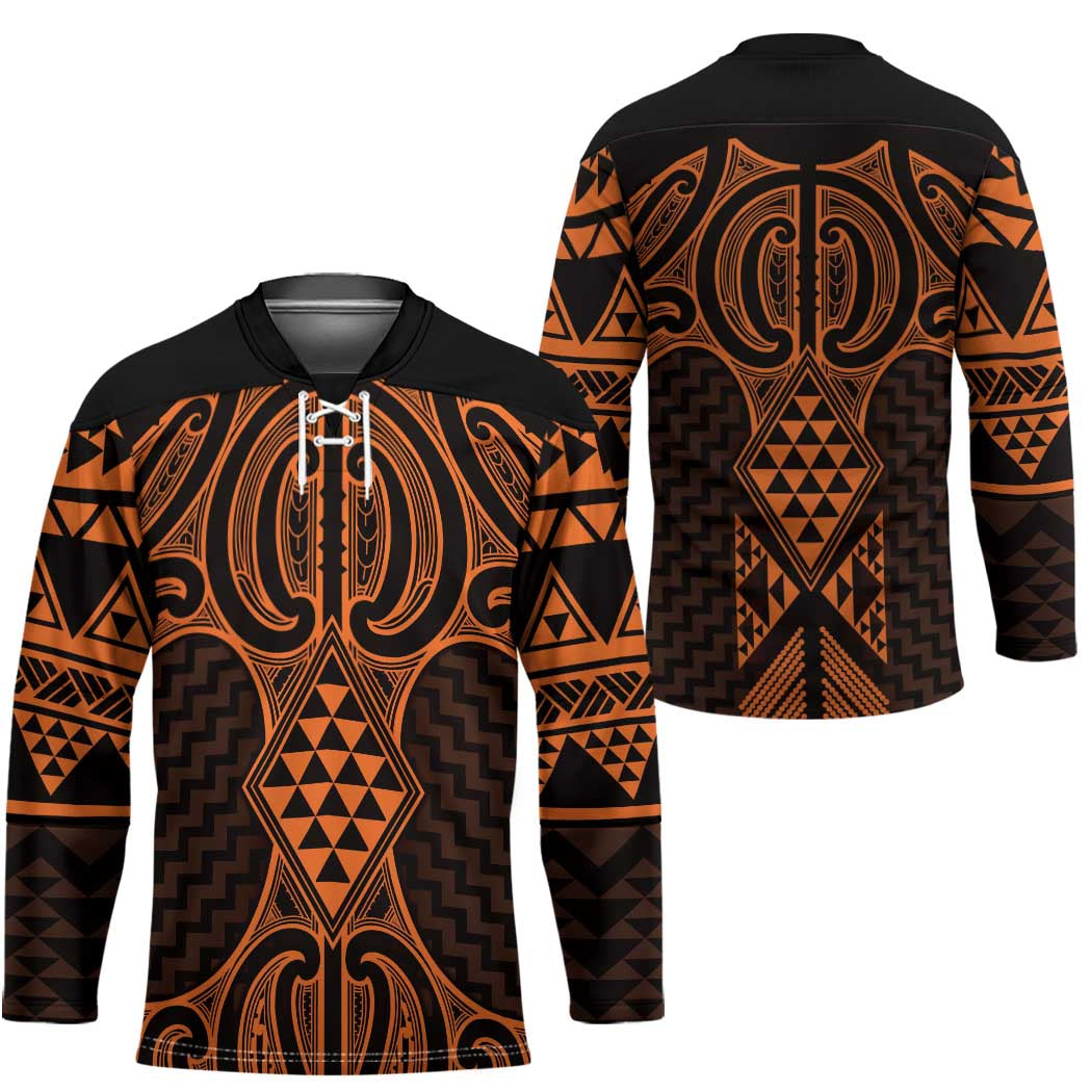 Karaka Maori Ta Moko Poutama Art Hockey Jersey - Polynesian Pride