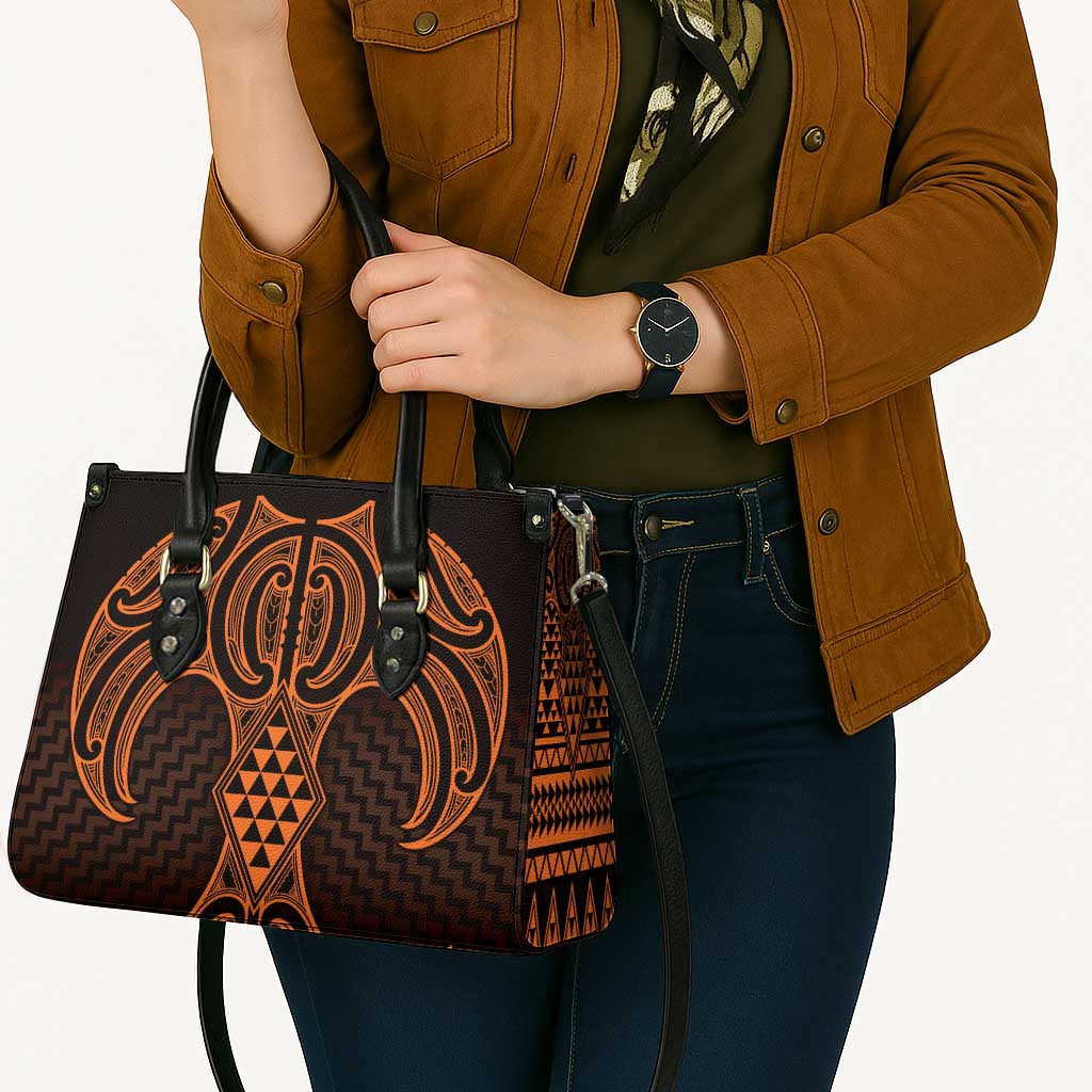 Karaka Maori Ta Moko Poutama Art Leather Bag - Polynesian Pride