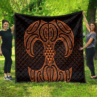 Karaka Maori Ta Moko Poutama Art Quilt LT9 - Polynesian Pride