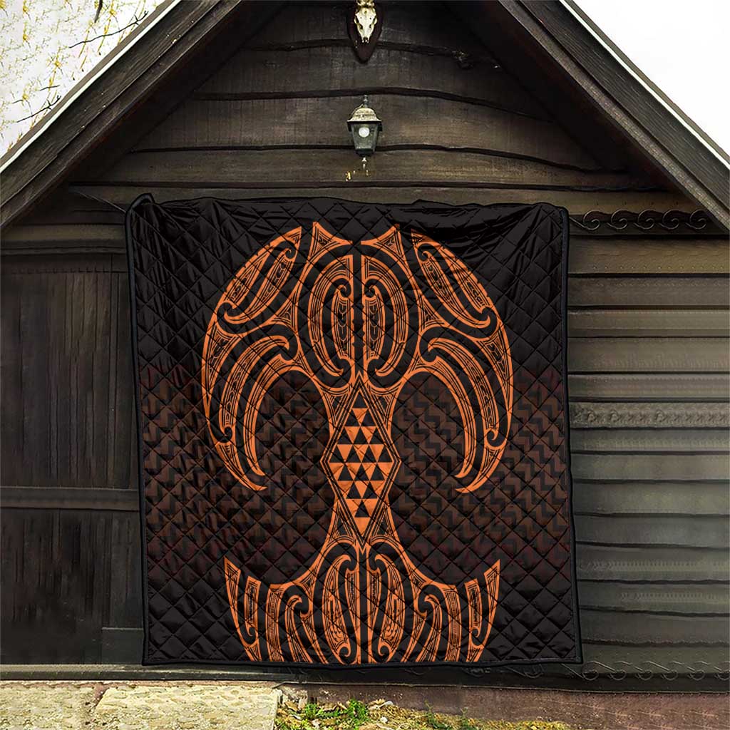 Karaka Maori Ta Moko Poutama Art Quilt LT9 - Polynesian Pride