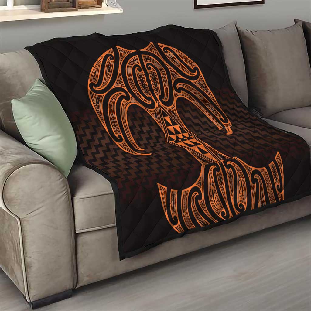 Karaka Maori Ta Moko Poutama Art Quilt LT9 - Polynesian Pride