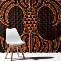 Karaka Maori Ta Moko Poutama Art Window Curtain LT9 - Polynesian Pride