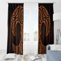 Karaka Maori Ta Moko Poutama Art Window Curtain LT9 - Polynesian Pride