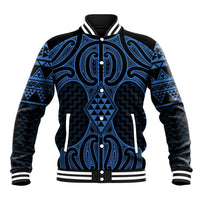 Kikorangi Maori Ta Moko Poutama Art Baseball Jacket