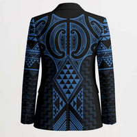 Kikorangi Maori Ta Moko Poutama Art Blazer - Polynesian Pride