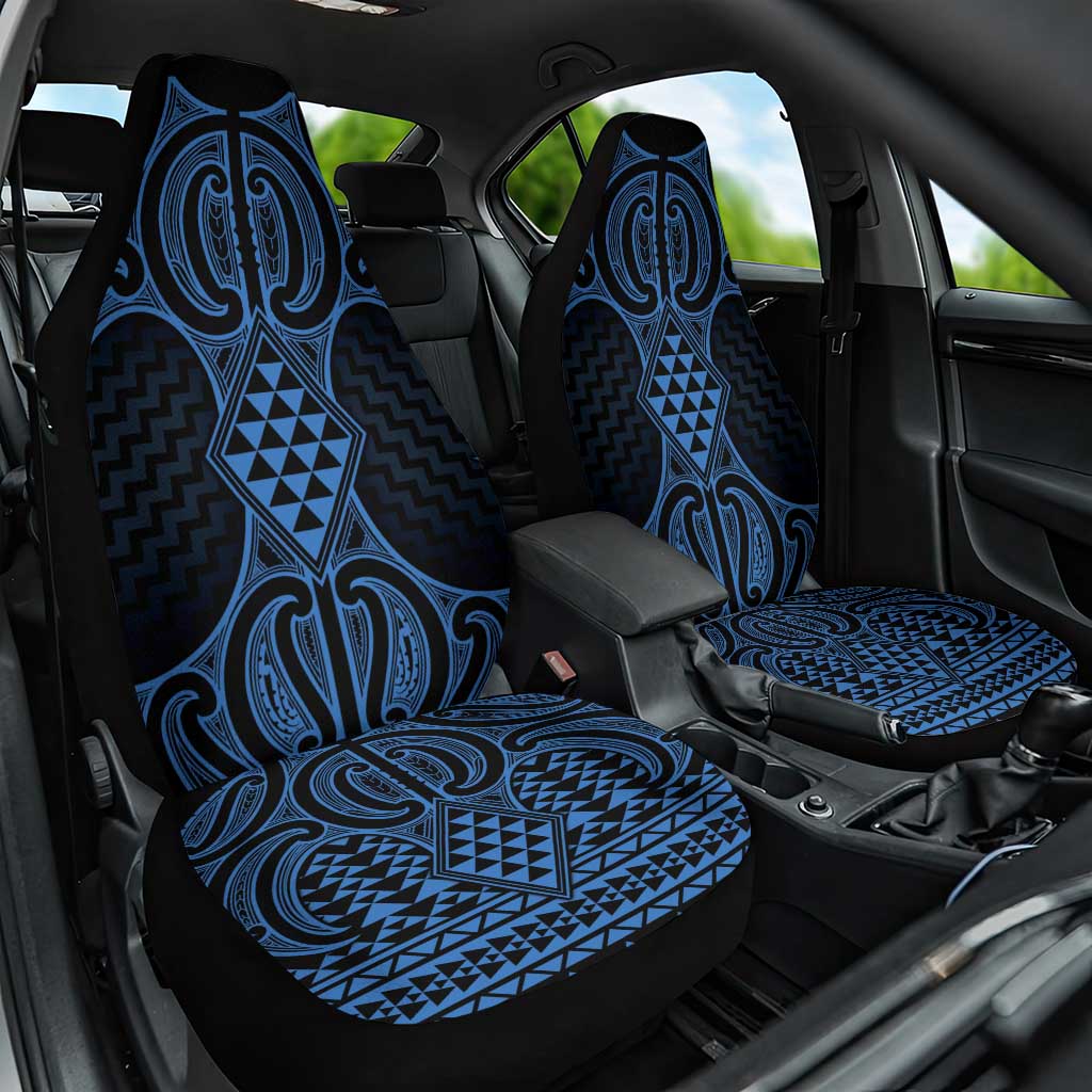 Kikorangi Maori Ta Moko Poutama Art Car Seat Cover