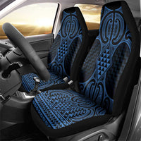 Kikorangi Maori Ta Moko Poutama Art Car Seat Cover