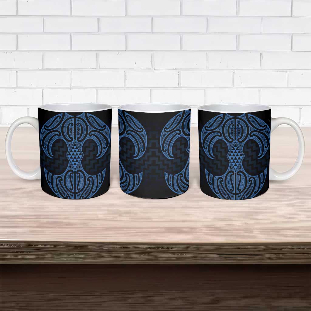 Kikorangi Maori Ta Moko Poutama Art Ceramic Mug - Polynesian Pride