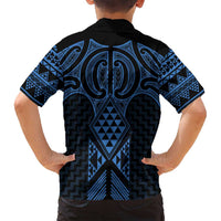 Kikorangi Maori Ta Moko Poutama Art Family Matching Puletasi and Hawaiian Shirt LT9 - Polynesian Pride