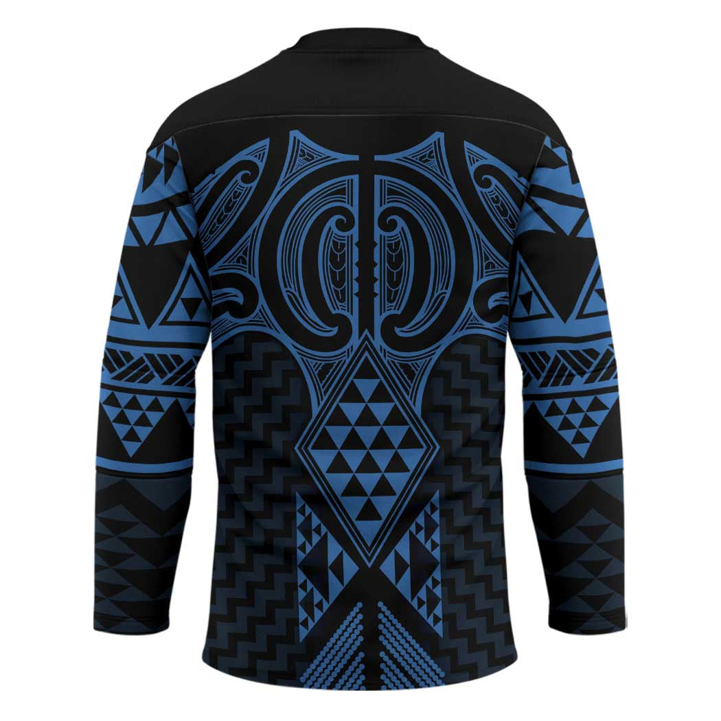 Kikorangi Maori Ta Moko Poutama Art Hockey Jersey - Polynesian Pride