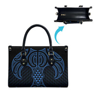 Kikorangi Maori Ta Moko Poutama Art Leather Bag - Polynesian Pride
