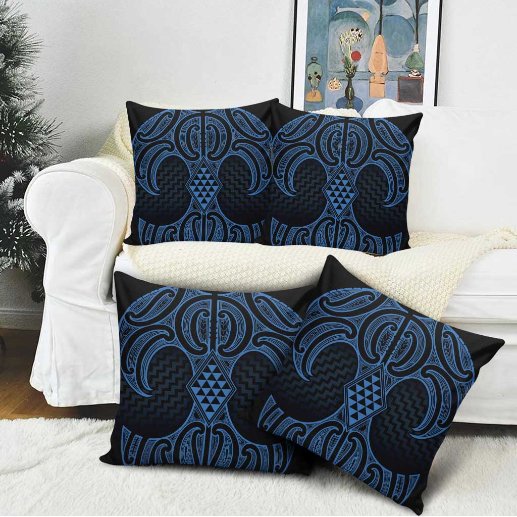 Kikorangi Maori Ta Moko Poutama Art Pillow Cover - Polynesian Pride