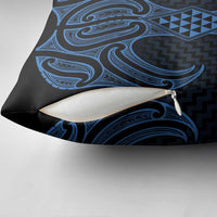 Kikorangi Maori Ta Moko Poutama Art Pillow Cover - Polynesian Pride
