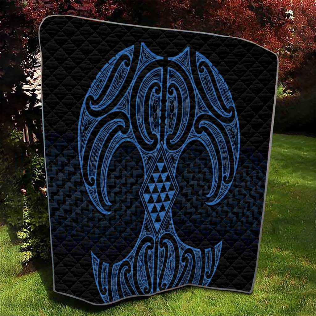 Kikorangi Maori Ta Moko Poutama Art Quilt LT9 - Polynesian Pride
