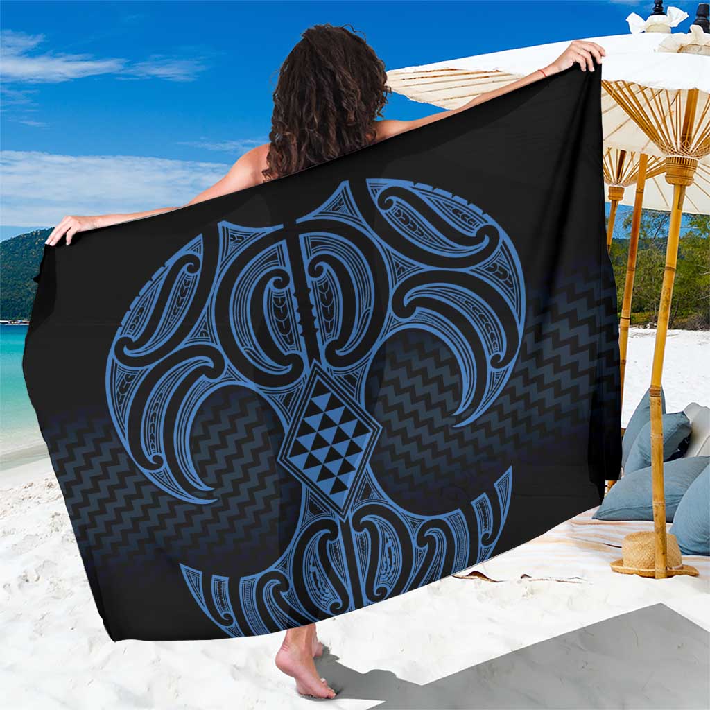 Kikorangi Maori Ta Moko Poutama Art Sarong