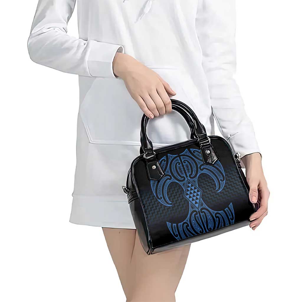 Kikorangi Maori Ta Moko Poutama Art Shoulder Handbag