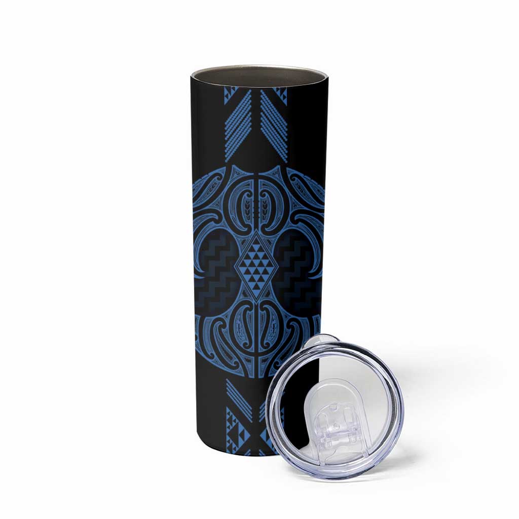 Kikorangi Maori Ta Moko Poutama Art Skinny Tumbler LT9 - Polynesian Pride
