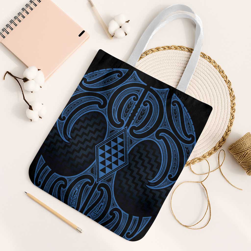 Kikorangi Maori Ta Moko Poutama Art Tote Bag - Polynesian Pride
