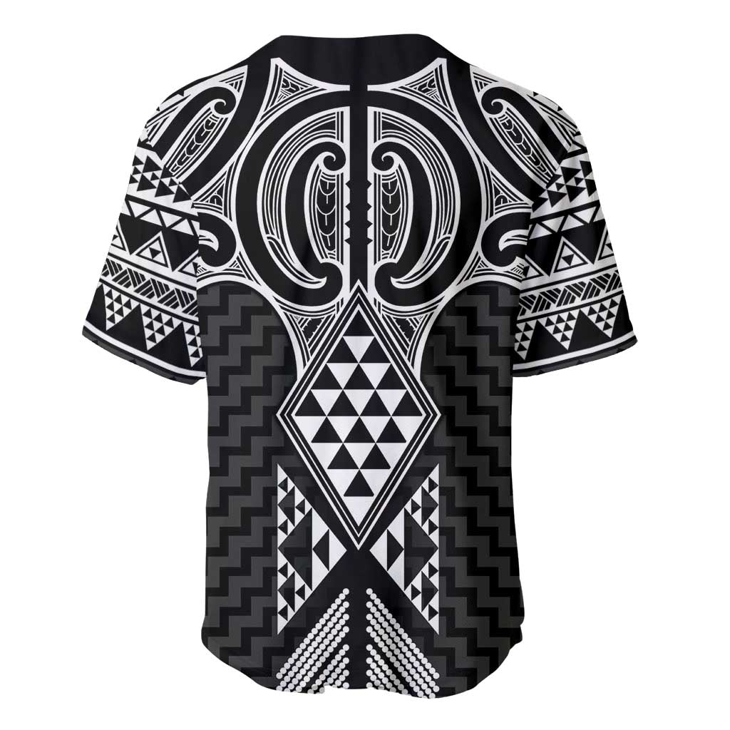 Ma Maori Ta Moko Poutama Art Baseball Jersey LT9 - Polynesian Pride
