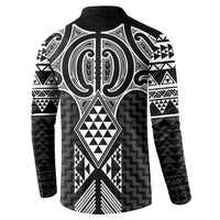 Ma Maori Ta Moko Poutama Art Button Sweatshirt