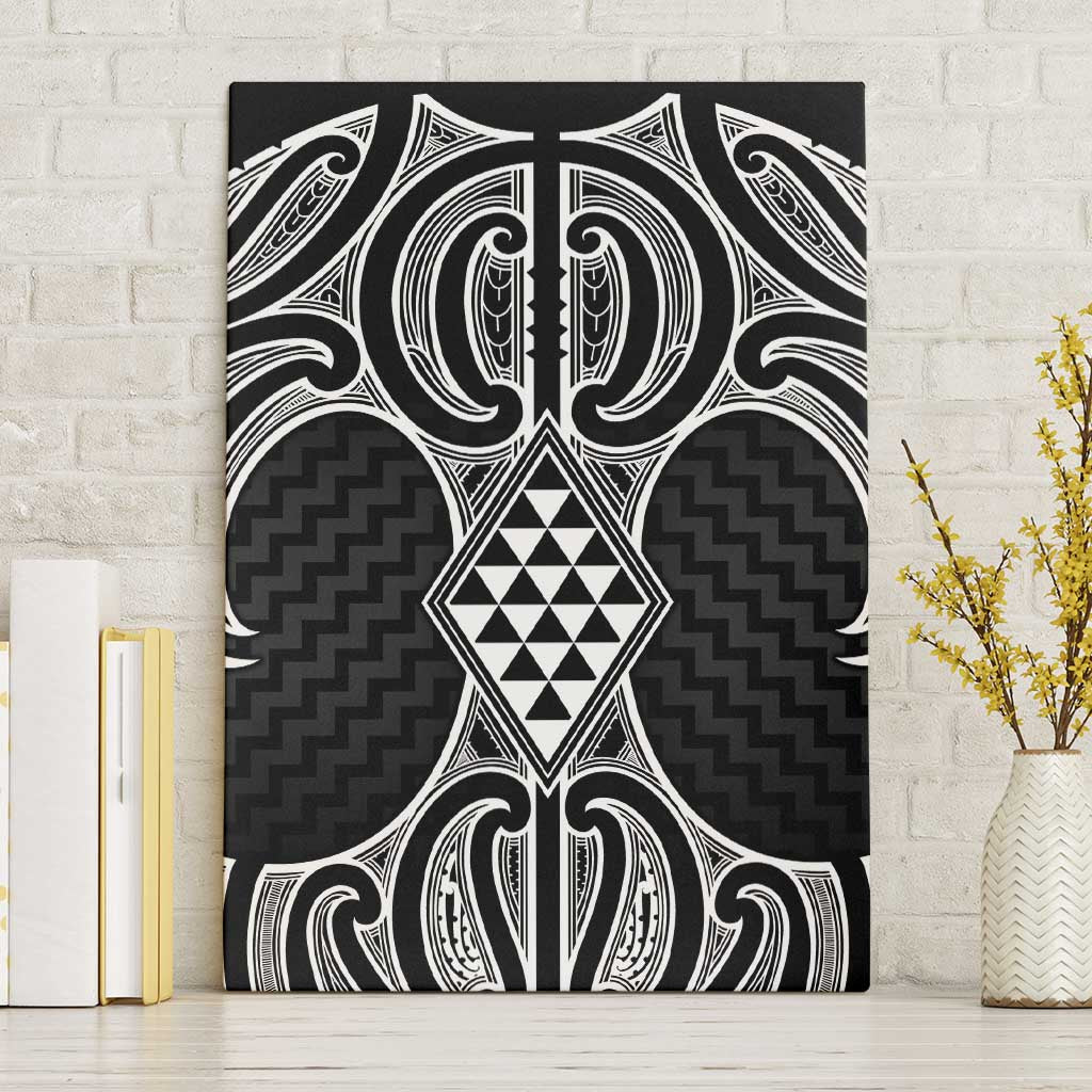 Ma Maori Ta Moko Poutama Art Canvas Wall Art LT9 Without Frame White - Polynesian Pride
