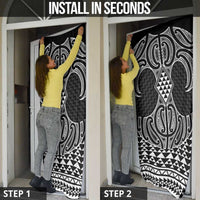 Ma Maori Ta Moko Poutama Art Door Cover LT9 - Polynesian Pride