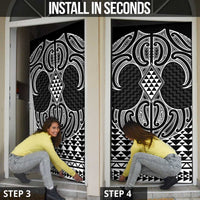 Ma Maori Ta Moko Poutama Art Door Cover LT9 - Polynesian Pride