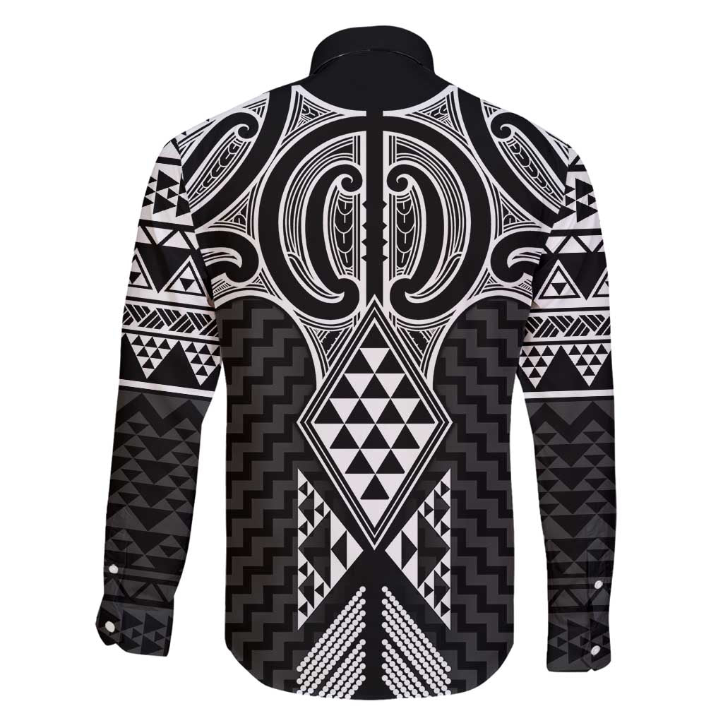 Ma Maori Ta Moko Poutama Art Family Matching Off Shoulder Short Dress and Hawaiian Shirt LT9 - Polynesian Pride