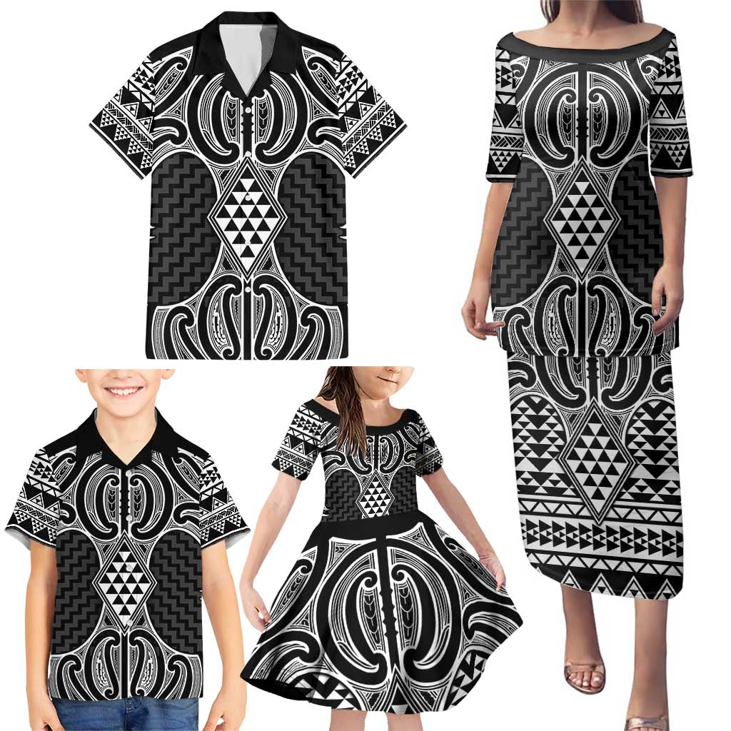 Ma Maori Ta Moko Poutama Art Family Matching Puletasi and Hawaiian Shirt LT9 - Polynesian Pride