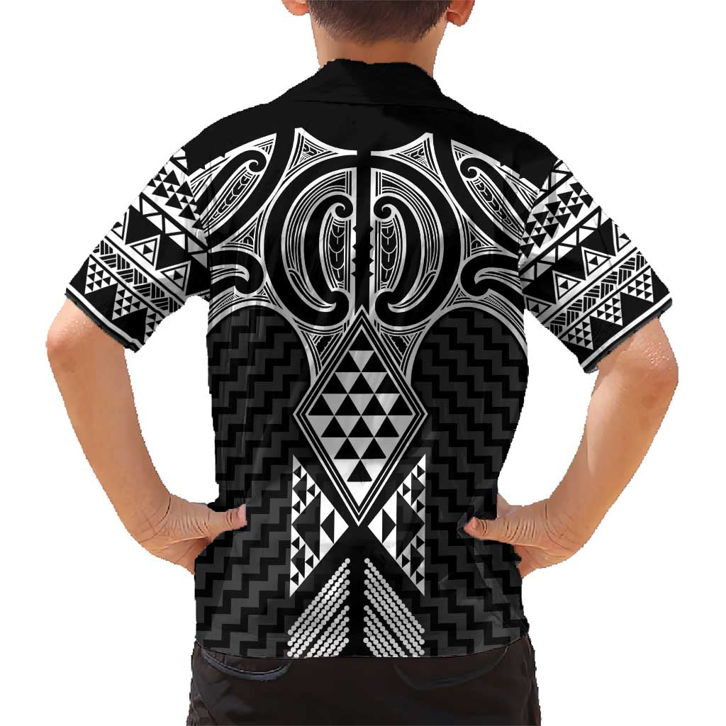 Ma Maori Ta Moko Poutama Art Family Matching Short Sleeve Bodycon Dress and Hawaiian Shirt LT9 - Polynesian Pride