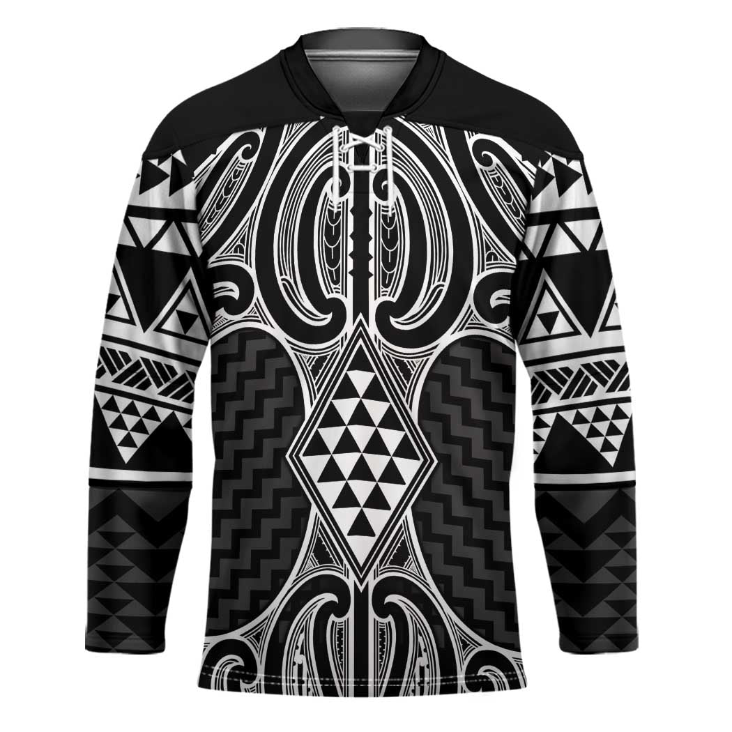 Ma Maori Ta Moko Poutama Art Hockey Jersey - Polynesian Pride