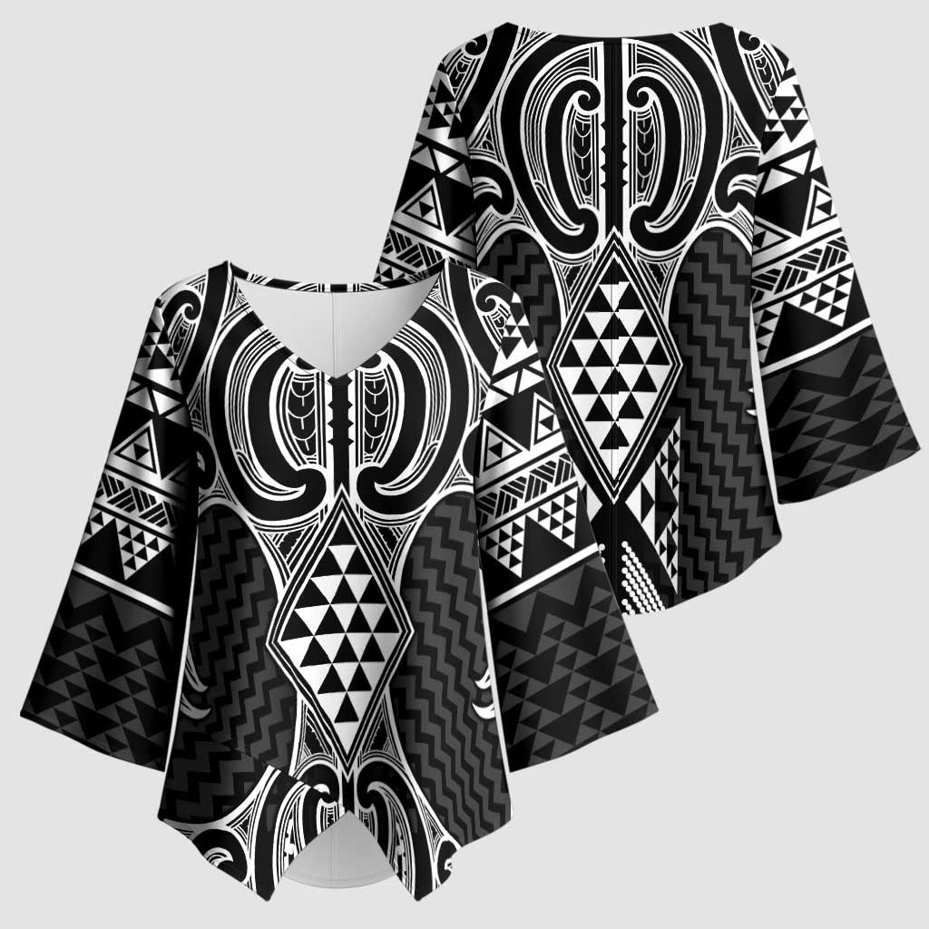 Ma Maori Ta Moko Poutama Art Kimono Sleeve Blouse - Polynesian Pride