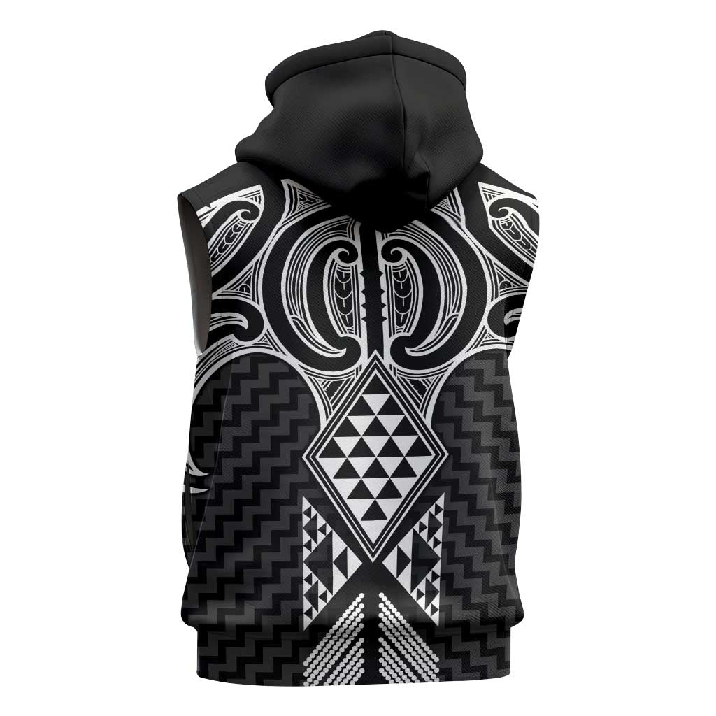 Ma Maori Ta Moko Poutama Art Sleeveless Hoodie LT9 - Polynesian Pride