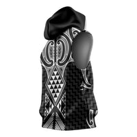 Ma Maori Ta Moko Poutama Art Sleeveless Hoodie LT9 - Polynesian Pride