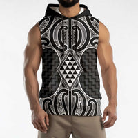 Ma Maori Ta Moko Poutama Art Sleeveless Hoodie LT9 - Polynesian Pride