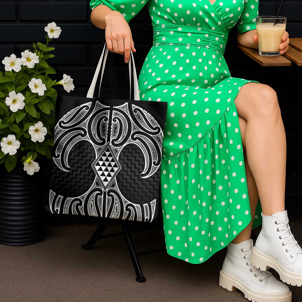 Ma Maori Ta Moko Poutama Art Tote Bag LT9 - Polynesian Pride