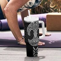 Ma Maori Ta Moko Poutama Art Tumbler With Handle LT9 - Polynesian Pride