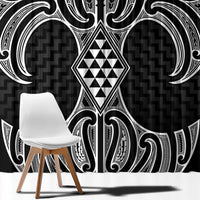 Ma Maori Ta Moko Poutama Art Window Curtain LT9 - Polynesian Pride